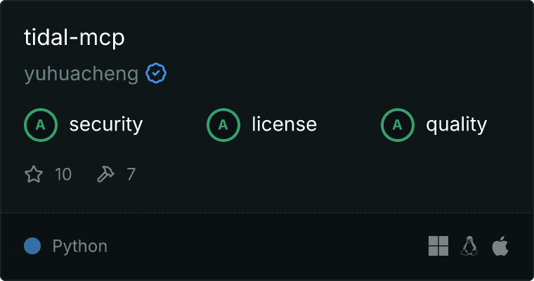 TIDAL: My Custom Picks MCP server