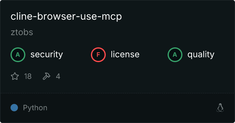 Browser Use Server MCP server