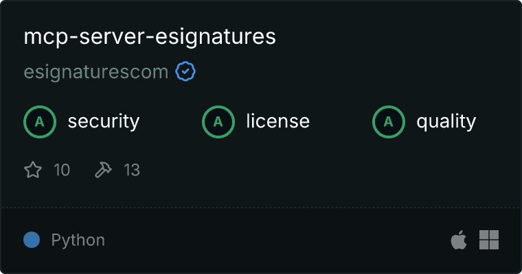 Server for eSignatures MCP server