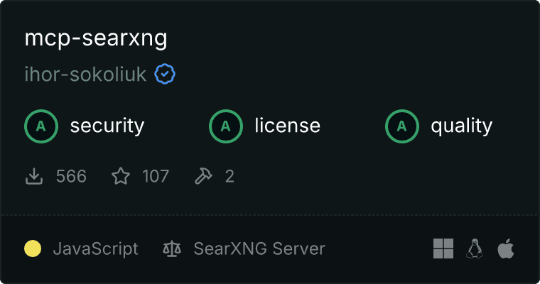 SearXNG Server MCP server