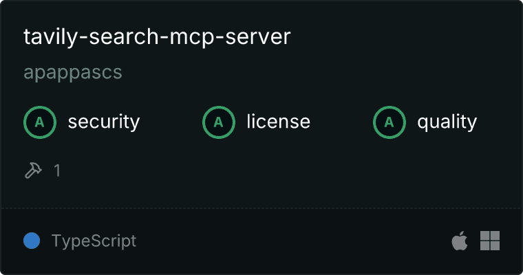 tavily-search-mcp-server MCP server