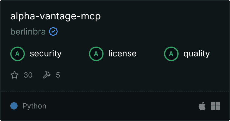AlphaVantage-MCP MCP server