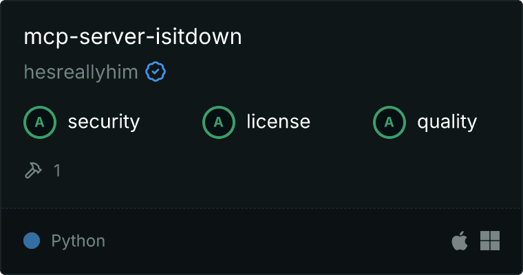 IsItDown Server MCP server