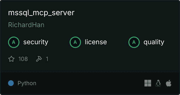 Microsoft SQL Server Server MCP server