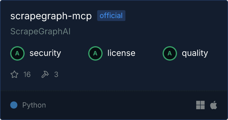 ScrapeGraph Server MCP server