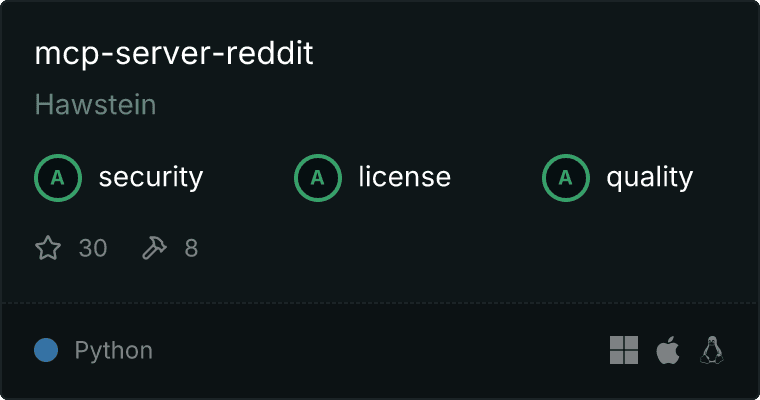 Server Reddit MCP server