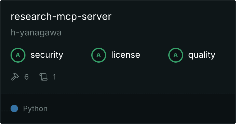 Research Server MCP server
