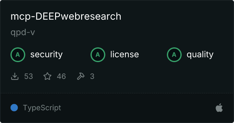 Web Research Server MCP server
