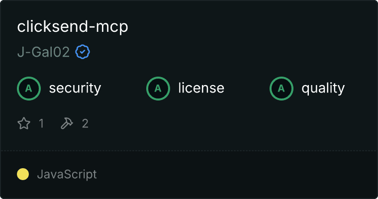 ClickSend Server MCP server