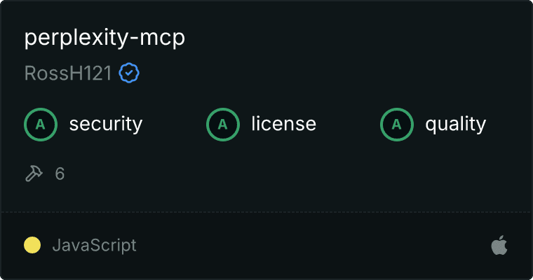 Perplexity Server MCP server