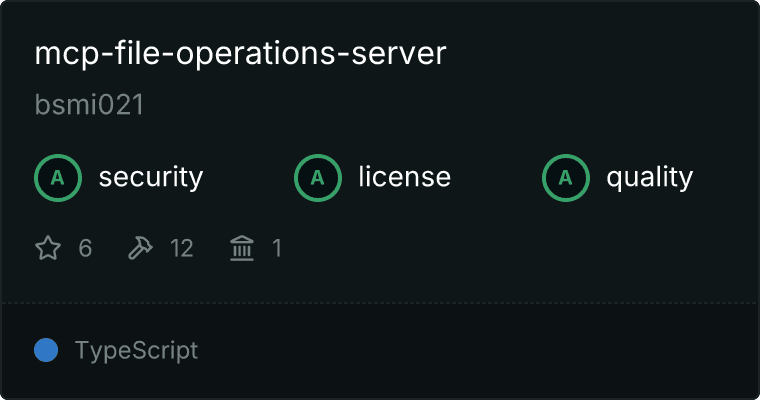 File Operations Server MCP server