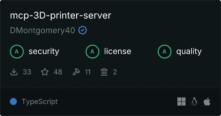3D Printer Server MCP server