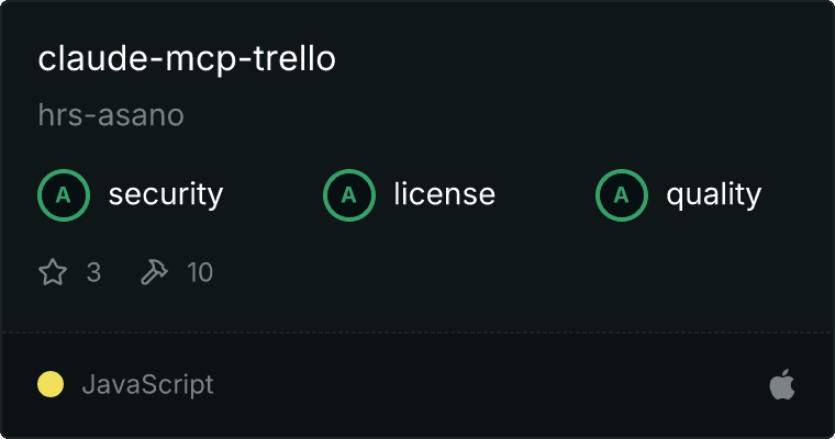 Claude Trello MCP server