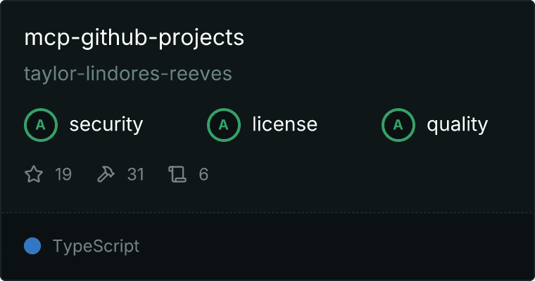 GitHub Projects Server MCP server