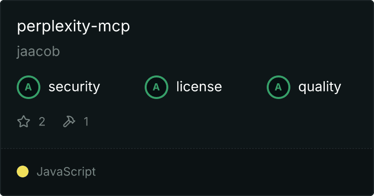 Perplexity Server MCP server