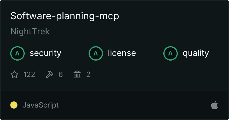 Software Planning Tool MCP server