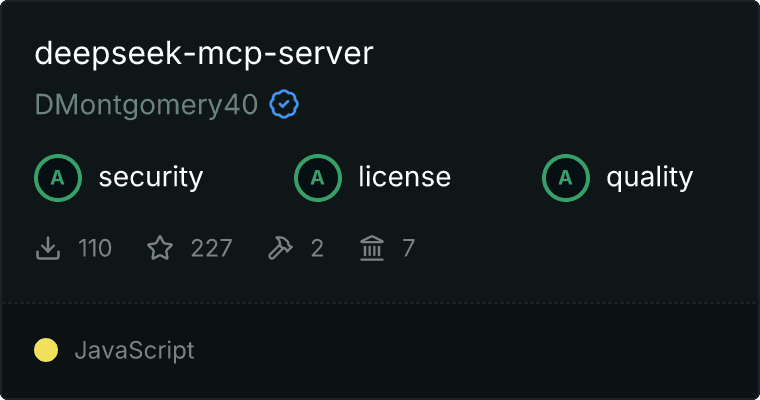 DeepSeek Server MCP server
