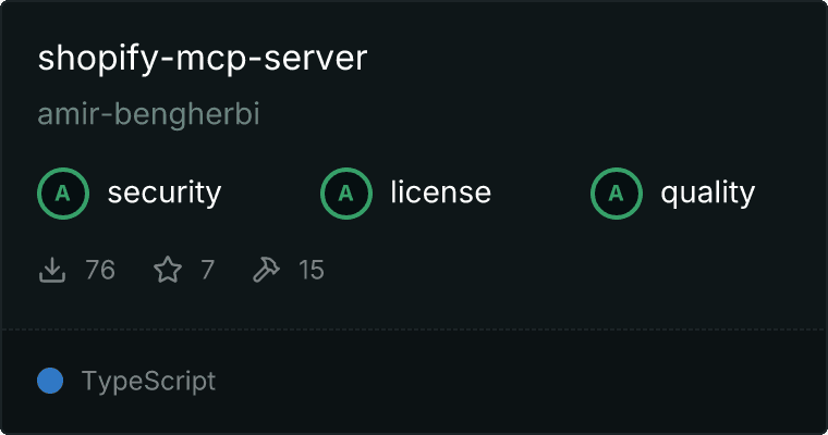 Shopify Server MCP server