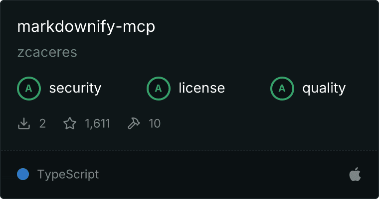 Markdownify Server MCP server