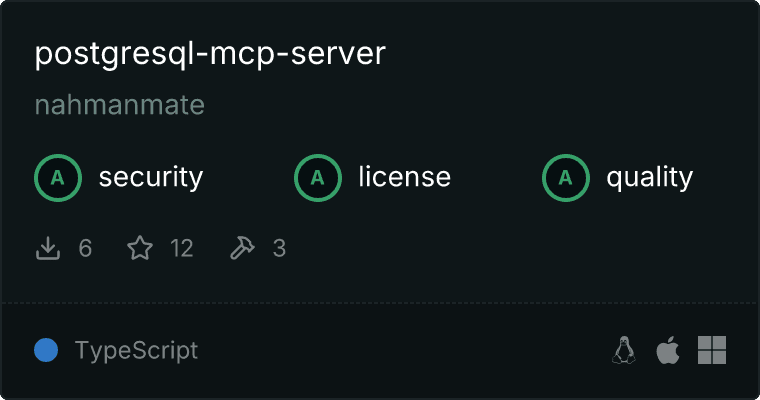 PostgreSQL Server MCP server