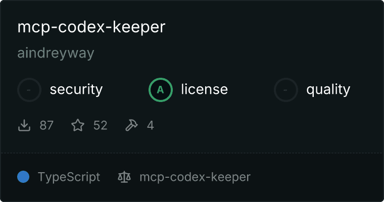 mcp-codex-keeper MCP server