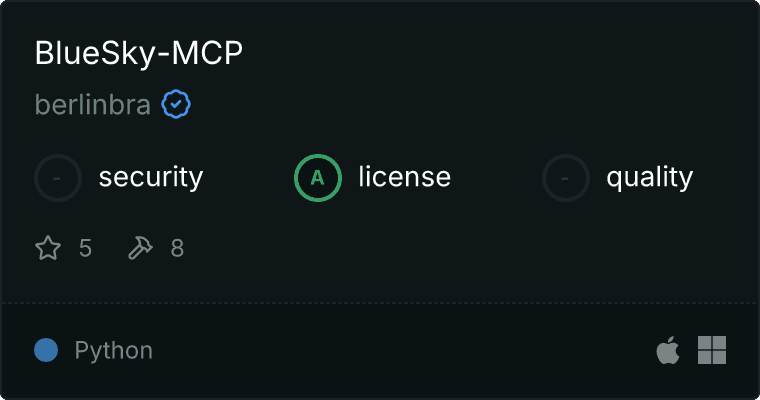 BlueSky Server MCP server