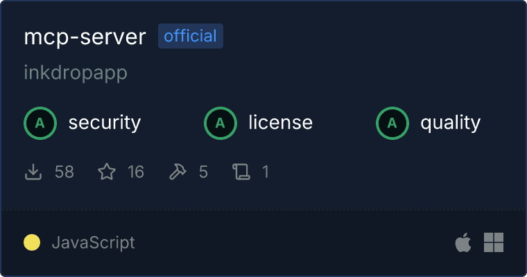 Inkdrop Server MCP server