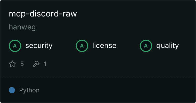 Discord Raw API Server MCP server