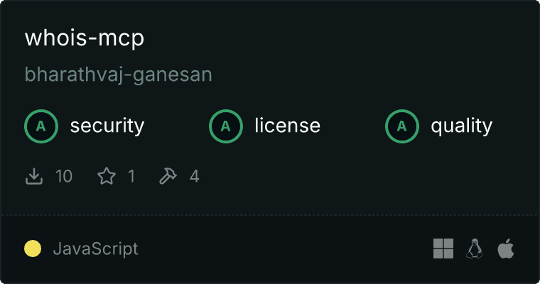 Whois MCP server