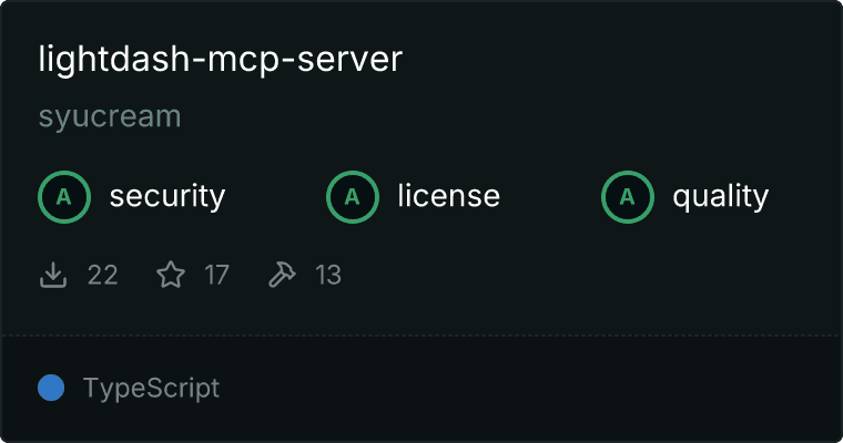Lightdash Server MCP server