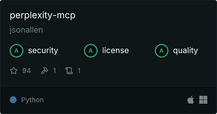 Perplexity Server MCP server