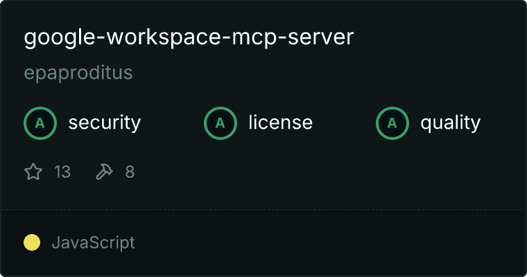 Google Workspace Server MCP server