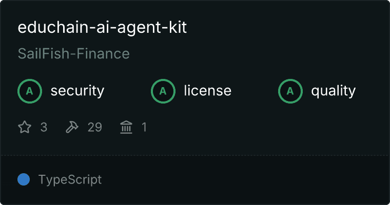 EDUCHAIN Agent Kit MCP server