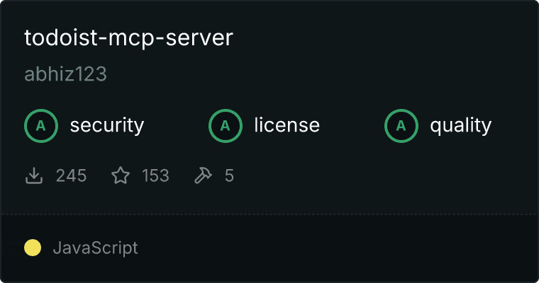 Todoist Server MCP server