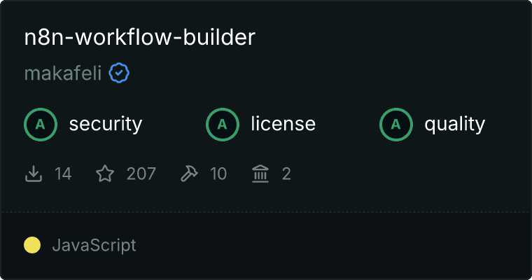 n8n Workflow Builder Server MCP server