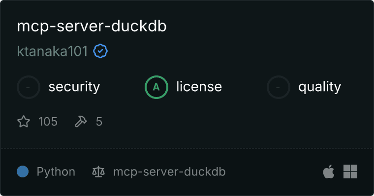 mcp-server-duckdb MCP server
