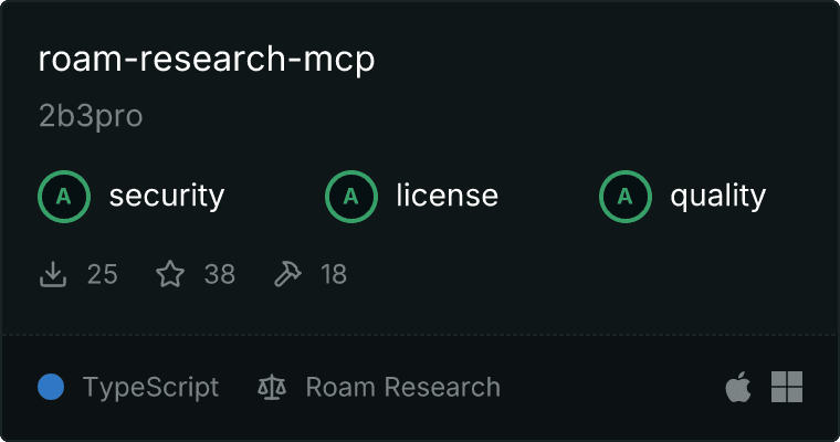 Roam Research MCP server