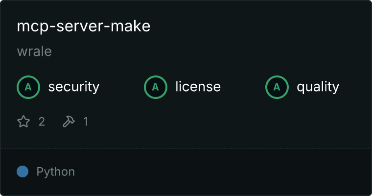 Server Make MCP server