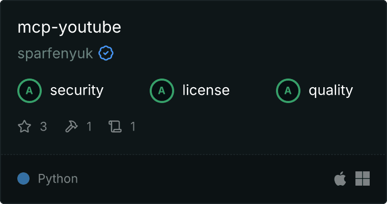 Youtube Server MCP server