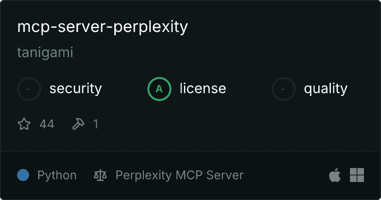 Perplexity Server MCP server
