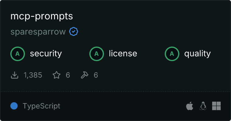 Prompts Server MCP server