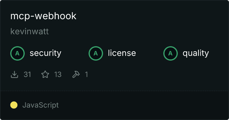 Webhook Server MCP server