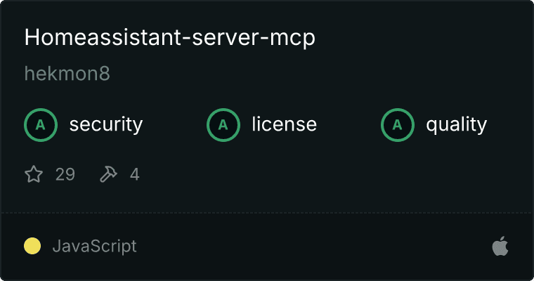 Home Assistant Server MCP server