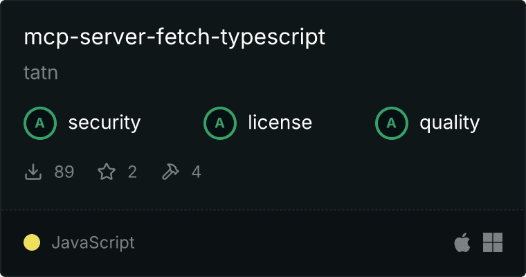 Server Fetch TypeScript MCP server