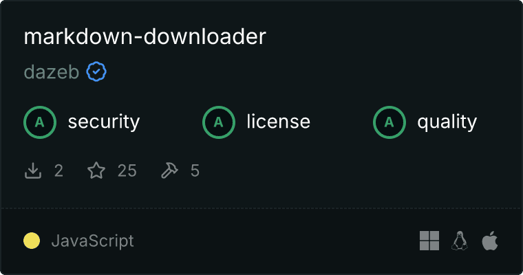 Markdown Downloader MCP server