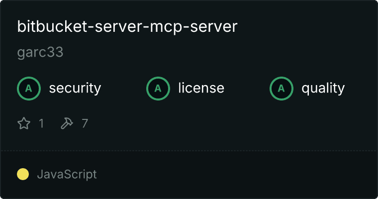 Bitbucket Server MCP server