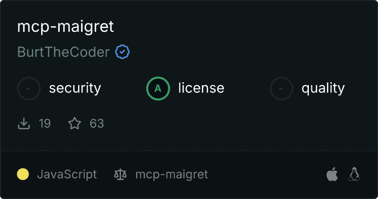 mcp-maigret MCP server
