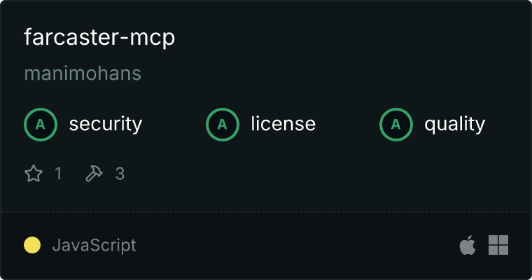 Farcaster Server MCP server