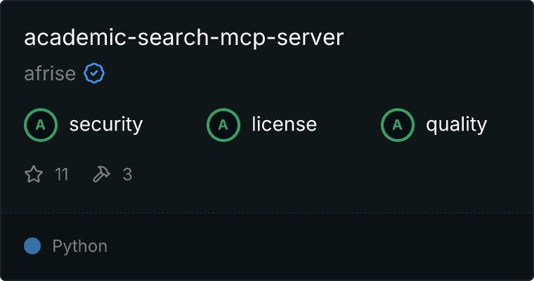 Academic Paper Search Server MCP server