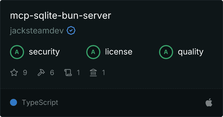 SQLite Server MCP server